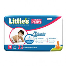 Deals, Discounts & Offers on Baby Care - Little's Baby Pants Diapers with Wetness Indicator and 12 Hours Absorption, Medium (M), 7-12 kg, 32 Count