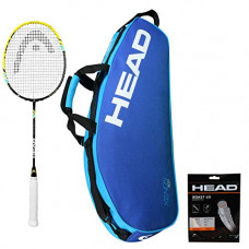 Deals, Discounts & Offers on  - Head Xenon 2.2 BADMINTON Composite RACKET With Kitbag Xenon 300 And Boast 65 Badminton String Yellow