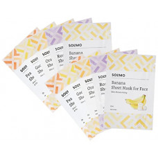 Deals, Discounts & Offers on Beauty Care - Amazon Brand - Solimo Face Sheet Mask, Pack of 10 (2 packs each of Peach, Gooseberry, Orange, Rosemary, Banana)