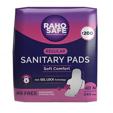 Deals, Discounts & Offers on Health & Personal Care - Vagmi Raho Safe Sanitary Pads - Regular (240 mm) | Gel Lock Technology & 5 Layer Protection | Leak Proof & Optimum Coverage | With Disposable Bags