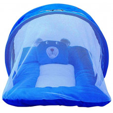 Deals, Discounts & Offers on Baby Care - Nagar International Baby's Polyester Soft Mattress with Mosquito Net (Blue)