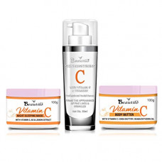 Deals, Discounts & Offers on Beauty Care - Beautilo Vitamin C Combo Pack(Vitamin C 20% Face Serum, Vitamin C Sleeping Night Mask & Vitamin C Body Butter), 230 g (Pack of 3)