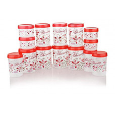 Deals, Discounts & Offers on  - Asian Blooming Airtight Kitchen Storage Containers Set of 14 Red