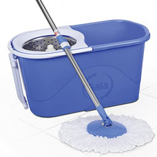 Deals, Discounts & Offers on Home Improvement - Gala e-Quick Spin Mop Stainless Steel (White and Blue)