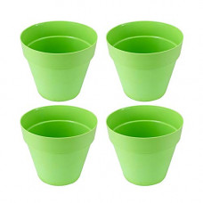 Deals, Discounts & Offers on Gardening Tools - Kraft Seeds Planter Bold Ardhan Round Solid Look and Feel Pots (Pack of 4)