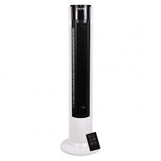 Deals, Discounts & Offers on  - DECO Majesty Indoor Tower Fan with Touch Remote (Black and White, 40 W) | 3 Wind Modes, 3 Speed Settings | Internal Oscillation, Large