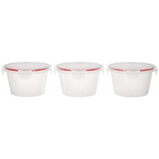 Deals, Discounts & Offers on  - Amazon Brand - Solimo Plastic Kitchen Storage Container Set, 750ml, 3-Pieces, Transparent