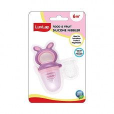 Deals, Discounts & Offers on Baby Care - LuvLap Silicone Food/Fruit Nibbler with Extra Mesh, Soft Pacifier/Feeder, Teether