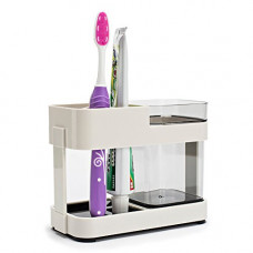 Deals, Discounts & Offers on  - Eslite Toothbrush Toothpaste Stand Holder Bathroom Storage Organizer,Plastic (1 Cups)