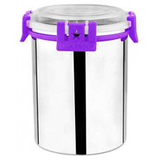 Deals, Discounts & Offers on  - Signoraware Modular Steel Container round with lid, 600ml, Set of 1, Multicolor