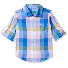 Deals, Discounts & Offers on Baby Care - [Size 9 - 12M] United Colors of Benetton Baby Checkered Regular fit Shirt