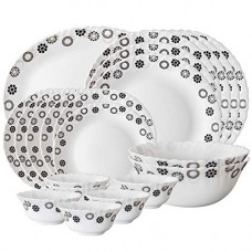 Deals, Discounts & Offers on  - Larah by BOROSIL Universe Opalware Dinner Set, 21-Pieces, White