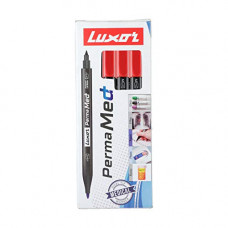 Deals, Discounts & Offers on Stationery - Luxor Perma Med Marker Pen , Red ( Pack of 10 ) (9000030168)