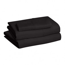 Deals, Discounts & Offers on  - AmazonBasics Microfiber Sheet Set - Solid (Includes 1 bedsheet, 1 Fitted Sheet with Elastic, 1 Pillow Cover, Single, Black)
