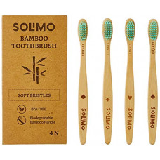 Deals, Discounts & Offers on Health & Personal Care - Amazon Brand - Solimo Bamboo Toothbrush (Pack of 4)