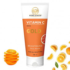 Deals, Discounts & Offers on Beauty Care - Pure Ethics Brightening Vitamin-C and Gold Face Wash with Aloe Vera Extract - For All Skin Types - No Parabens, Sulphate, Silicones & Color - FDA Approved (100 ml)