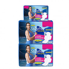 Deals, Discounts & Offers on Health & Personal Care - Stayfree Secure Cottony Soft Extra Large (XL) Sanitary Napkin pads with wings