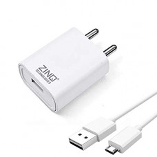 Deals, Discounts & Offers on Mobile Accessories - Zinq 2A Single Port Mobile Charger with 1Mtr USB Cable Included (White)