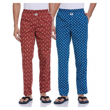 Deals, Discounts & Offers on Men - [Size L] Amazon Brand - Symbol Men's Printed Regular Fit Pyjamas (Pack of 2) Pajama Bottom