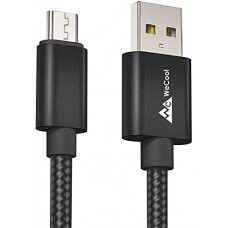 Deals, Discounts & Offers on  - WeCool Nylon Braided Unbreakable Charging Cable or Micro USB Data Cable For Charging and Data Sync (1 Meter, Black), 2021