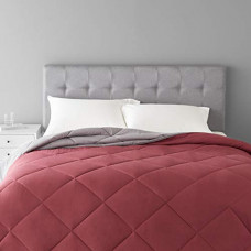 Deals, Discounts & Offers on  - AmazonBasics Microfiber Full/Queen Comforter, Red, Burgundy, Pack of 1