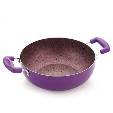 Deals, Discounts & Offers on Cookware - Nirlon Regal Purple Aluminium Non Stick Induction Deep Kadhai|Wok|Kadai {Color - Purple}