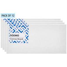 Deals, Discounts & Offers on  - Amazon Brand - Solimo Medium Grain Cotton Canvas Board, 4 x 8 inch, Set of 12
