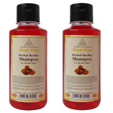 Deals, Discounts & Offers on Beauty Care - Khadi Pure Herbal Reetha Shampoo/Hair Cleanser, 210 ml (Pack of 2)