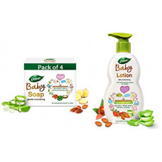 Deals, Discounts & Offers on Baby Care - Dabur Baby Soap: Gentle Nourishing Soap (75g) Pack of 4 & Dabur Baby Lotion 500ml