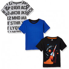 Deals, Discounts & Offers on  - [Size 9Y] Cloth Theory Boy's Plain Regular Fit T-Shirts (Pack of 3)