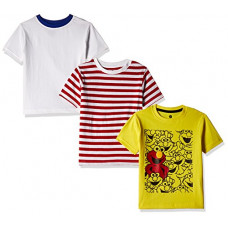 Deals, Discounts & Offers on  - [Size 7] Cloth Theory Boy's Regular Fit T-Shirts (Pack of 3)