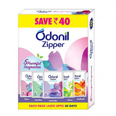 Deals, Discounts & Offers on  - Odonil Bathroom Air Freshener Zipper Mix -50gm (10gm*5)