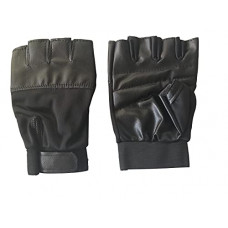 Deals, Discounts & Offers on Accessories - Spanco Black Color Leather Quality Fingerless Weight