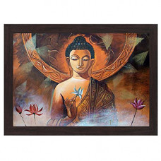 Deals, Discounts & Offers on  - WENS MDF Religious 'Spiritual Buddha' Wall Painting (Multicolour, 50.8 cm x 35.5 cm x 1.2 cm)