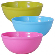 Deals, Discounts & Offers on  - Wonder Prime Sigma 1000 Microwave Safe Multipurpose Plastic Bowl Set,3 pc Bowl 650 ml, Pink Blue Green Color, Made in India, KBS02226