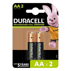 Deals, Discounts & Offers on Accessories - Duracell Rechargeable AA 2500mAh Batteries, Pack of 2