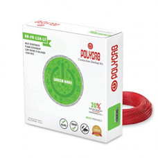 Deals, Discounts & Offers on Home Improvement - Polycab Eco-Friendly Green Wire - Colour:RED 90m 1sqmm
