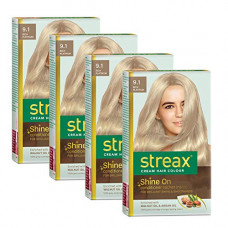 Deals, Discounts & Offers on Beauty Care - Streax Cream Hair Colour For Women & Men | Enriched with Walnut & Argan Oil | Instant Shine & Smoothness | Long Lasting Hair Colour | Soft & Silky Touch | Rich Platinum, 120 ml (Pack of 4)