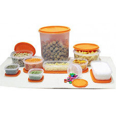 Deals, Discounts & Offers on  - Princeware SF Package Plastic Container Set, 10-Pieces, Orange