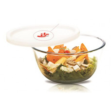 Deals, Discounts & Offers on  - Signoraware Mixing BowlHigh Borosilicate Glass with Lid (1500 ml, Transparent)