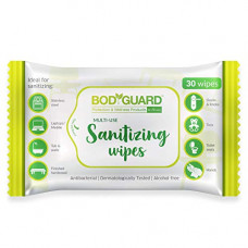 Deals, Discounts & Offers on  - BodyGuard Multipurpose Anti Bacterial Sanitizing Wipes, Alcohol Free - 30 Wipes