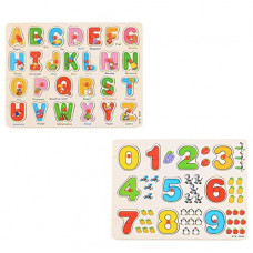 Deals, Discounts & Offers on Toys & Games - Crackles Set of 2 Wooden Learning Board- Capital Letter & 123 Number (0-9) Learning Board