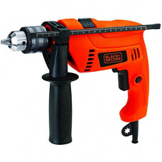 Deals, Discounts & Offers on Home Improvement - BLACK+DECKER HD555 550W 13mm Variable Speed Reversible Hammer Drill/Driver (HD555-IN)