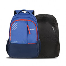 Deals, Discounts & Offers on Backpacks - Safari Raw 35 Ltrs Large Backpack With 3 Compartments and Raincover- Blue (RAW19CBBLU)