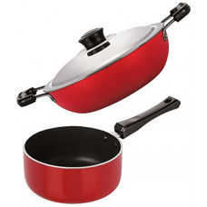 Deals, Discounts & Offers on Cookware - Nirlon Non-Stick Gas Compatible Stain Free Cookware Essential Combo Gift Set Offer with Bakelite Handle, 2.6mm_DKD(M)_SP(M)