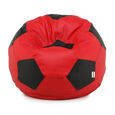Deals, Discounts & Offers on Furniture - Amazon Brand - Solimo XXXL Football Bean Bag Cover (Red and Black)