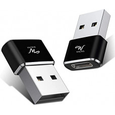 Deals, Discounts & Offers on  -  Wayona USB C Female to USB A Male OTG Adaptor [2 Pack] Compatible For iPhone 11 12 Mini Pro Max, Airpods, iPad, Samsung Galaxy Note 10 S20 Plus (Pack of 2, Black)