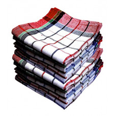 Deals, Discounts & Offers on  - QUALCOSA KITCHEN Cleaning Machine Washable Multipurpose Cotton Checked Kitchen Towels (Multicolour, 18x18 Inch) - Pack of 12 Pcs