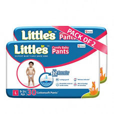 Deals, Discounts & Offers on Baby Care - Little's Baby Pants Diapers with Wetness Indicator and 12 Hours Absorption, Large (L), 9-14 kg, 60 Count