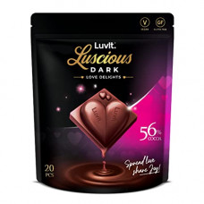 Deals, Discounts & Offers on  - LuvIt Luscious Dark Love Delights - Heart Shaped Chocolate Bars Pack of 1 - 180g Each